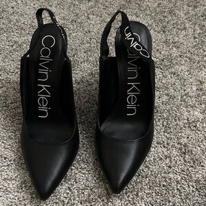 Calvin Klein Black Slingback Heels
